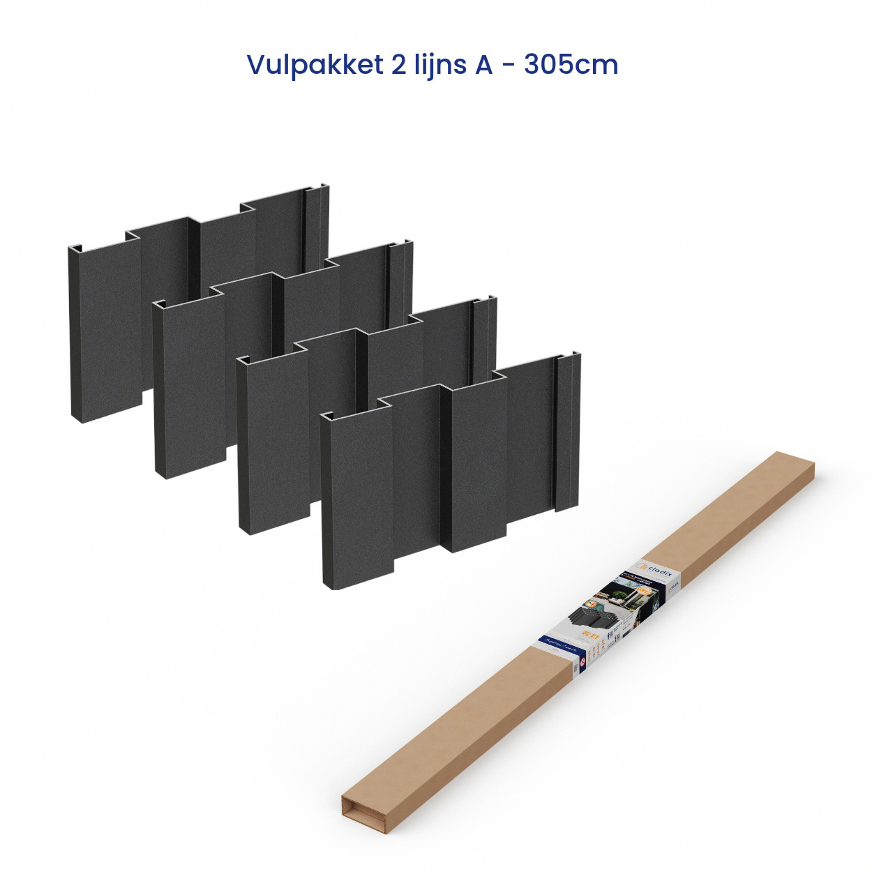Cladix Aluminium Gevelbekleding Gitzwart RAL9005